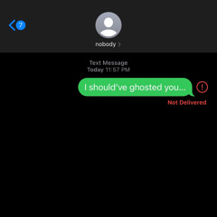 I should’ve ghosted you