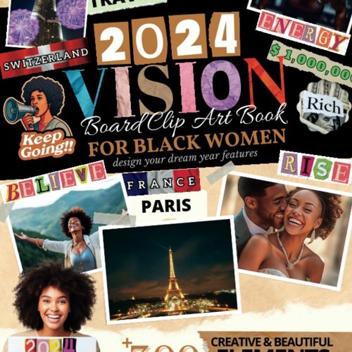 Stream Ebook 2024 Vision Board Clip Art Book for Black Women