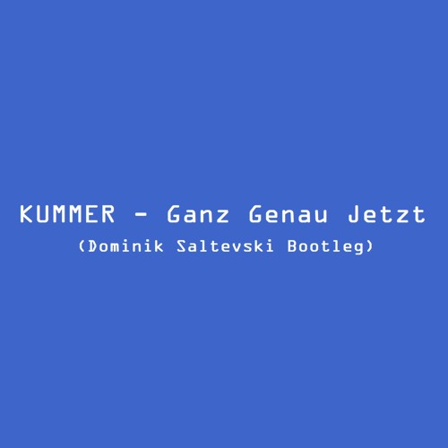 KUMMER - Ganz Genau Jetzt (Dominik Saltevski Techno Bootleg)