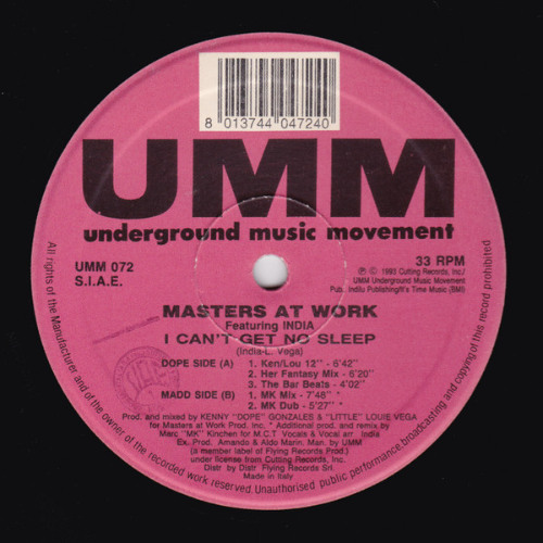 Masters At Work - I Can't Get No Sleep (MK Mix)