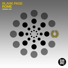PREMIERE: Blank Page - Rome (Original Mix) [Ultraviolet Music]