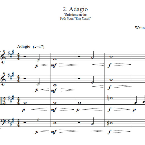 String Quartet No. 1 in G Major: 2. adagio "variations"