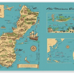 DownloadPDF Guam Map - Pictorial Illustration Print of the Marianas Islands by Nelson