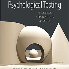Psychological Testing Principles Applications and Issues 8th Edition pdf
