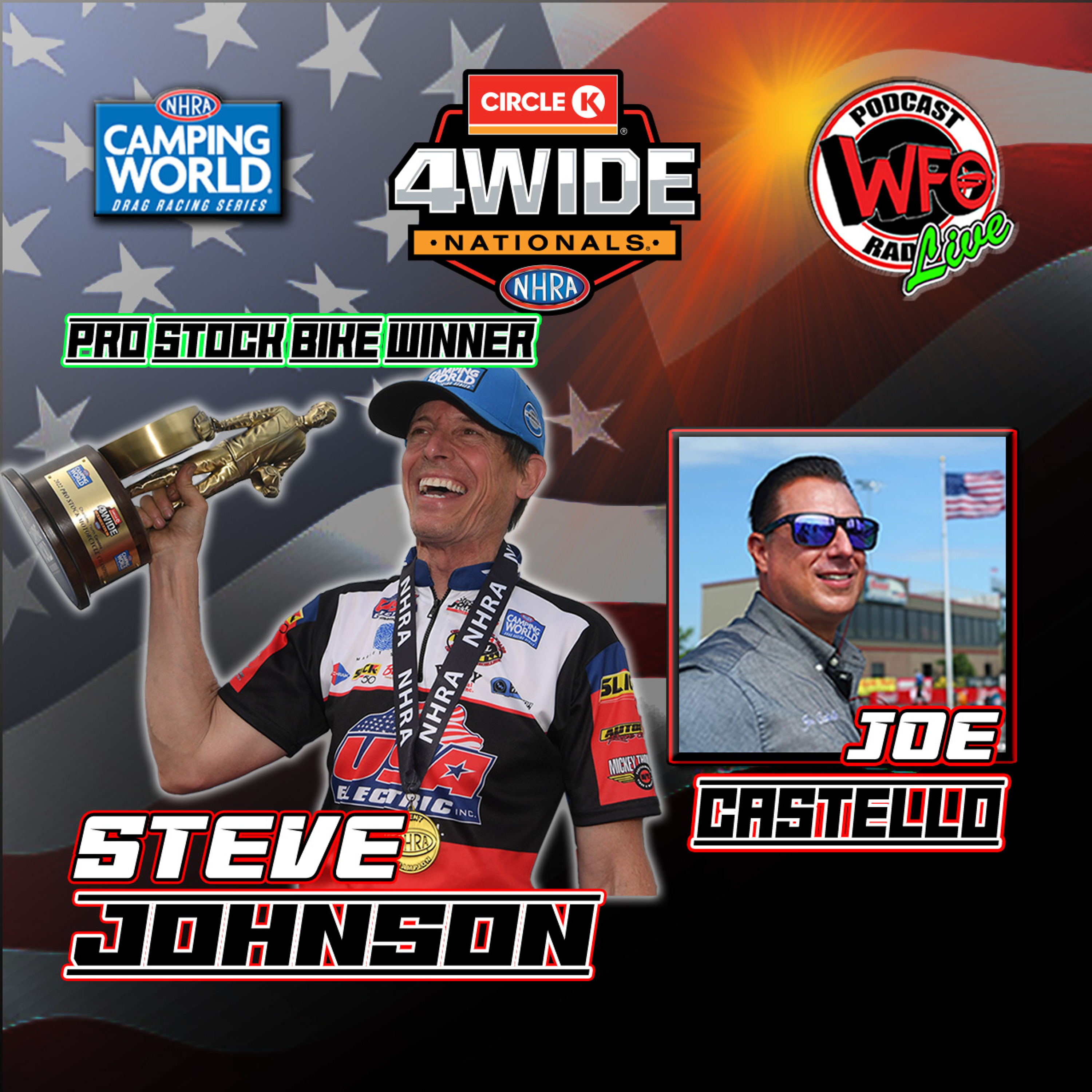 Steve Johnson - Pro Stock Motorcycle Winner - Circle K 4 Wide NHRA Nationals 5/11/2022