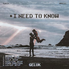 Geluk - I Need to Know (Extended Mix)
