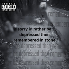 sorry id rather be depressed then remembered in stone