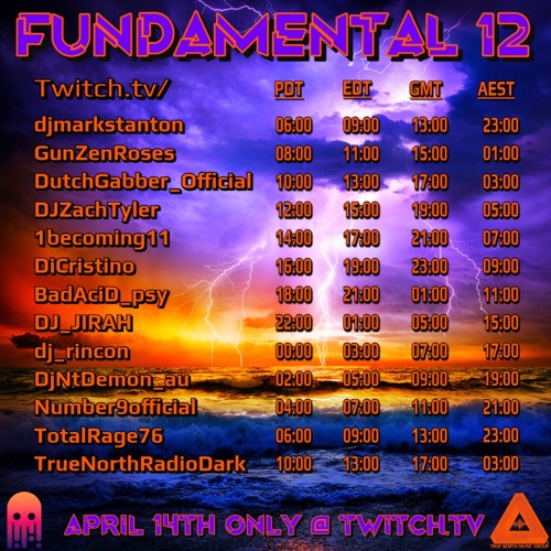 FUNDAMENTAL 12 Live Twitch Stream FORRESTA ST PATTIES EDITION