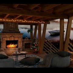 Cozy Forest Cabin Fireplace & Lake Evening with True Crickets