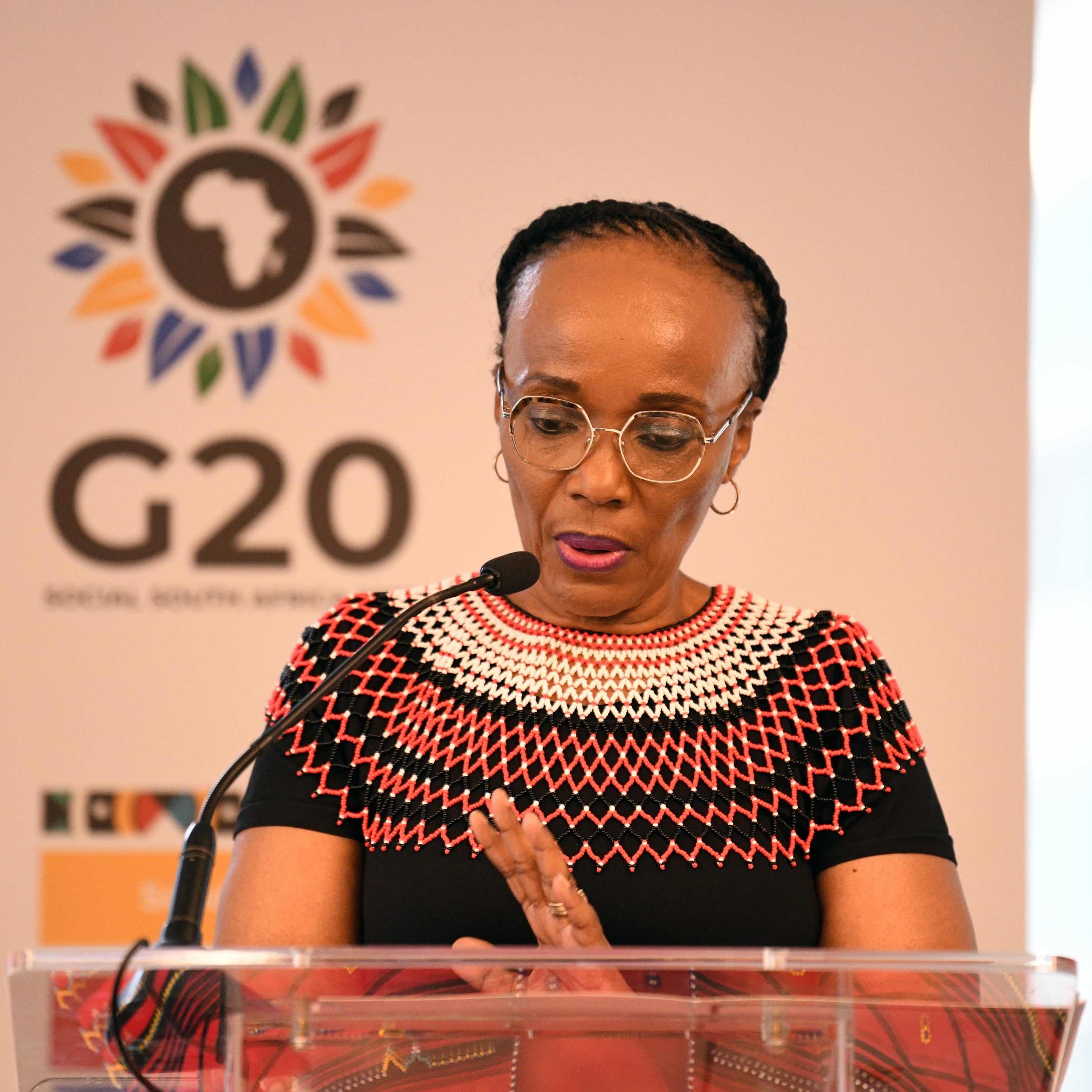 MINISTER SINDISIWE CHIKUNGA POST G20 SOCIAL SUMMIT SIDE EVENT INTERVIEW