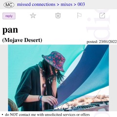 003 - Missed Connections w/ pan