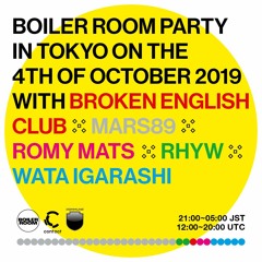 Mars89 | Boiler Room Tokyo