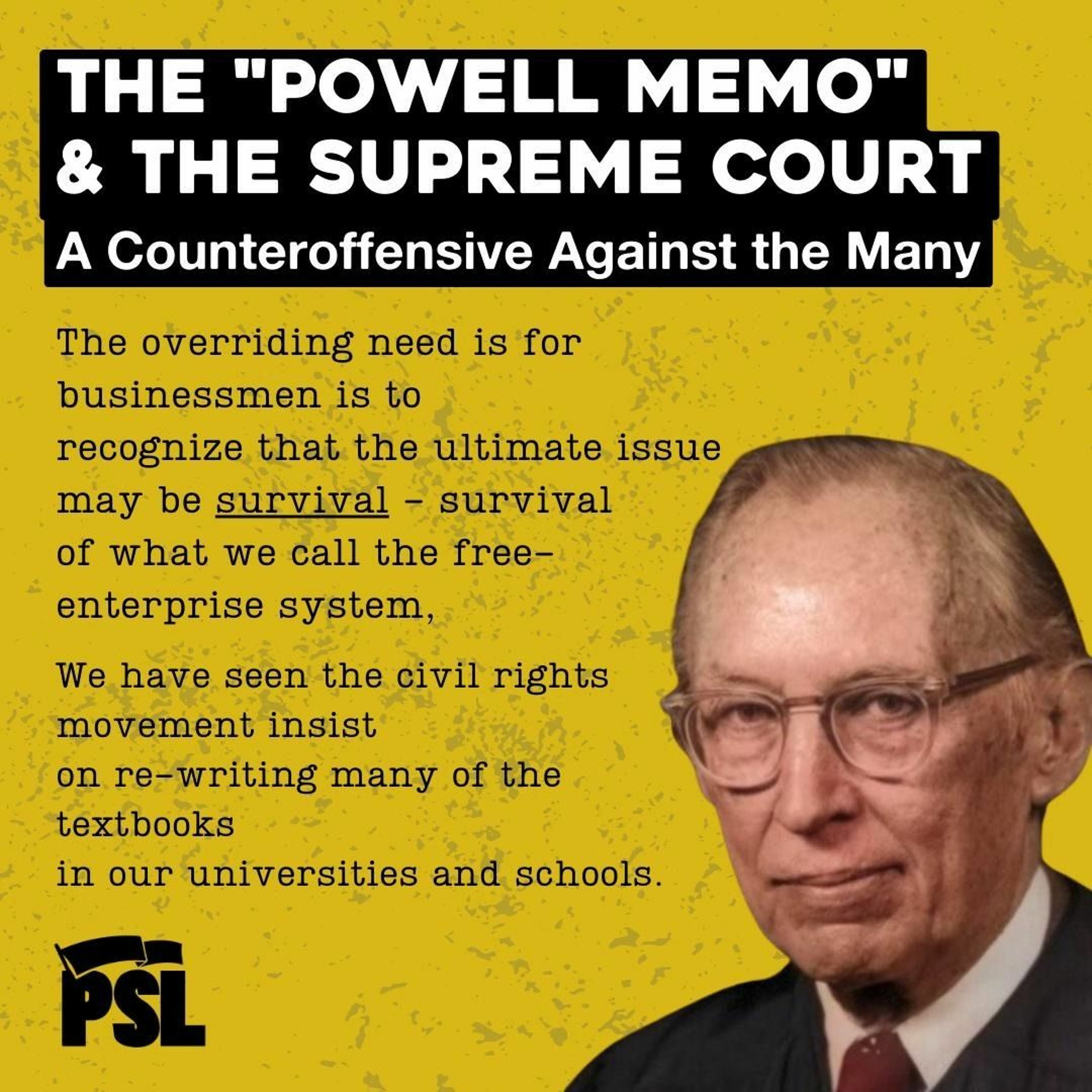 The “Powell Memo” and the Supreme Court: A counteroffensive against the many