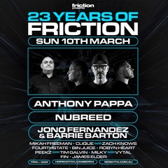 James Elder - Warm up - Friction Presents Anthony Pappa + NuBreed 2024