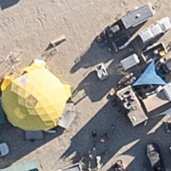 Sunrise @ Burning Man From The Top Of The Mighty Misfits Shipping Container Art Car