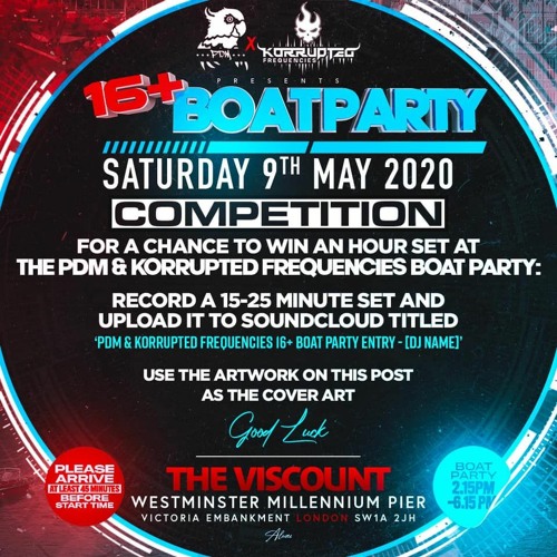 PDM & Korrupted Frequencies 16+ Boat Party Entry - TGR