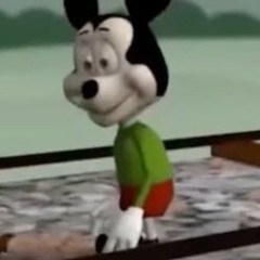 mickey on a railway