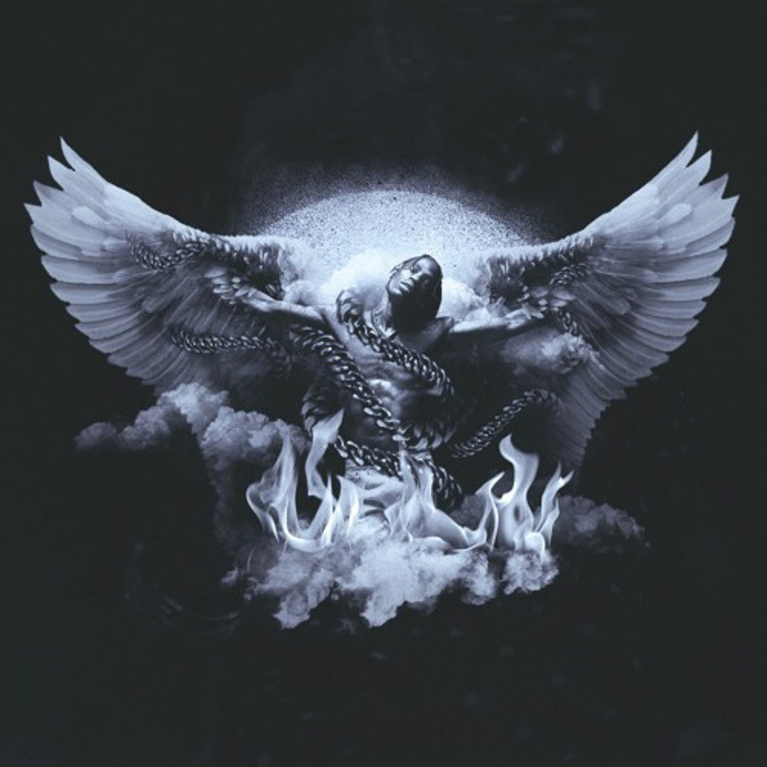 Black Travisx Cactus Scott Cactus Jack Airbrush Angel Travis Scott