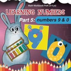 𝑷𝑫𝑭 📘 Math workbook PreK (3-4 yo). Learning numbers. Numbers 9 & 0
