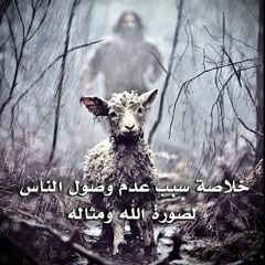 خلاصة سبب عدم وصول الناس لصورة الله ومثاله