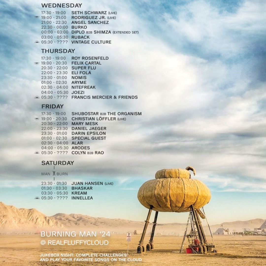 Stream Live @ The Fluffy Cloud (Burning Man 2024) ☁️ by Darin
