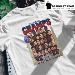 PSG.FR – Paris Saint-Germain 2024 France Champs football team caricature shirt