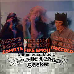 FIRE EMOJI X ZOMBYE X ISEECOLD - CHROME HEARTS CASKET