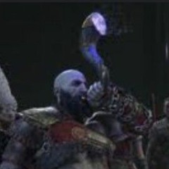 God of war Ragnarok. Kratos blows gjallarhorn (with horn sound)
