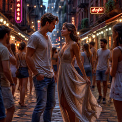 Casablanca nights, shadows in the dark.