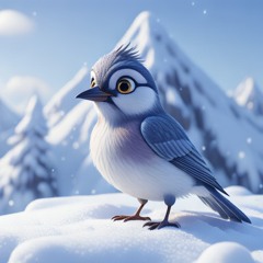 Zierlich ist des Vogels Tritt im Schnee