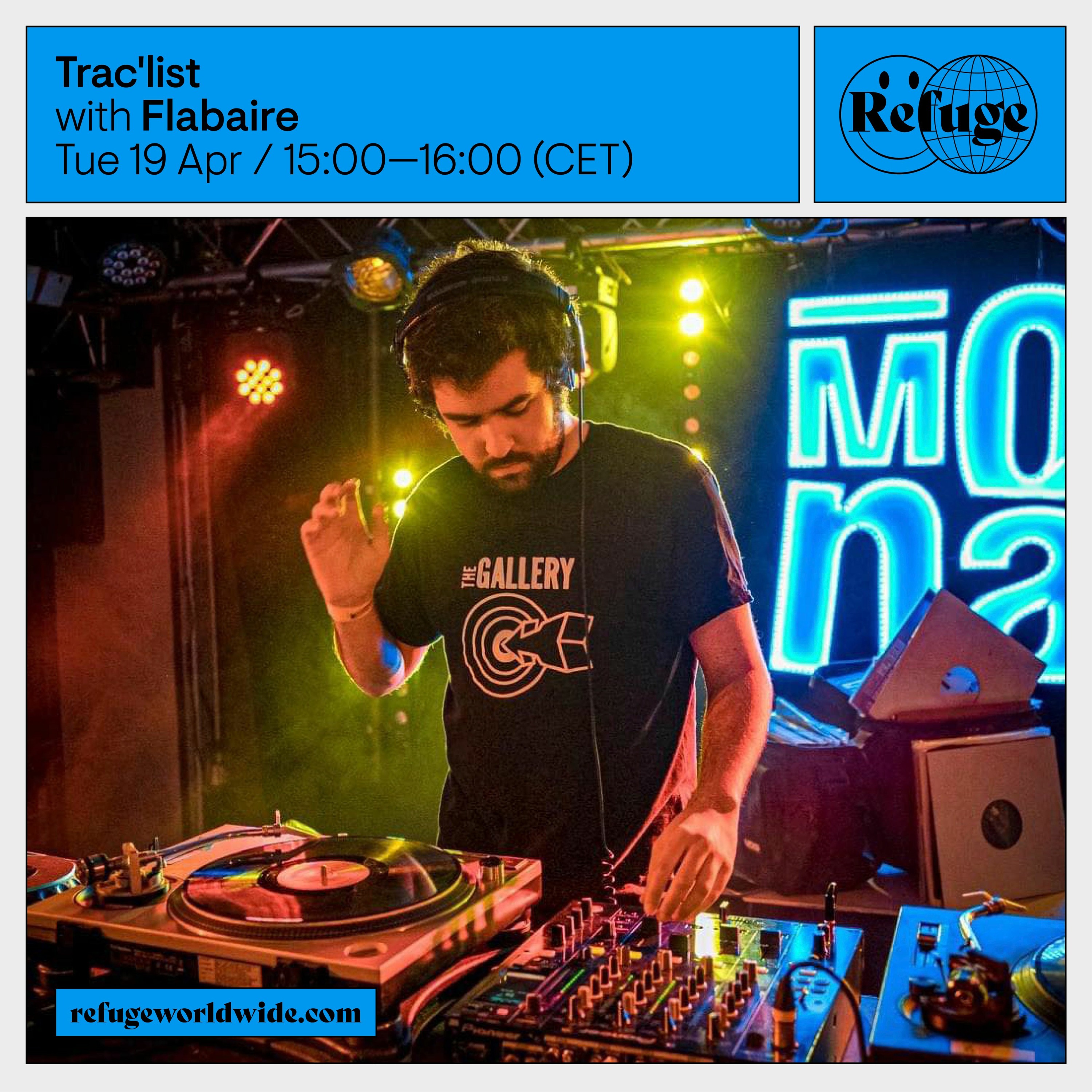 Flabaire - Trac'list x Refuge Worldwide episode artwork