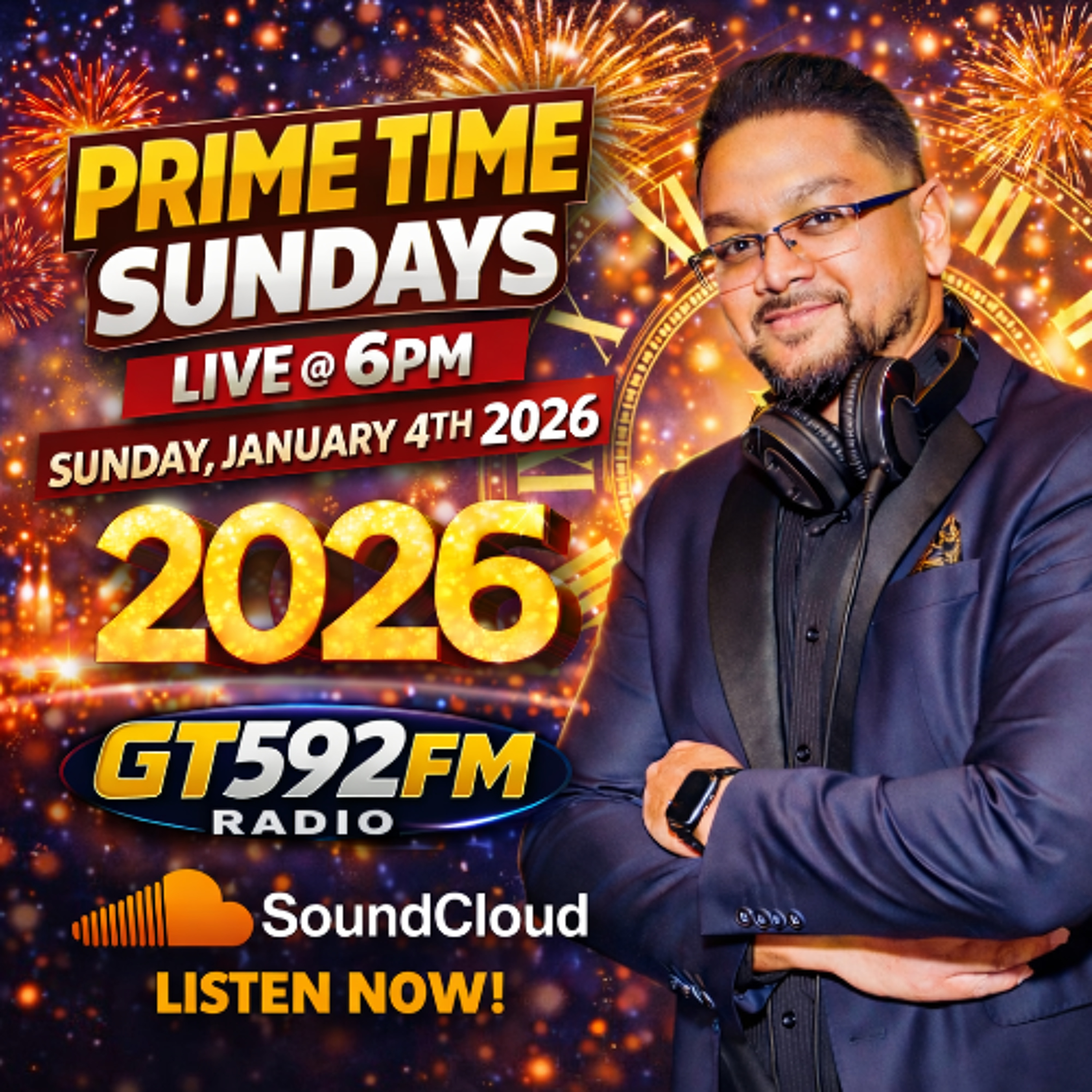Prime Time Sundays w/ DJ Navin | New Year Vibes 2026 | Jan 4, 2026 | GT592FM Radio episode artwork