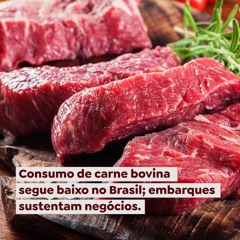 Consumo de carne bovina segue baixo no Brasil; embarques sustentam negócios