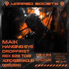 Adro B2B Madur Warped Society 9 Nov Reset Club