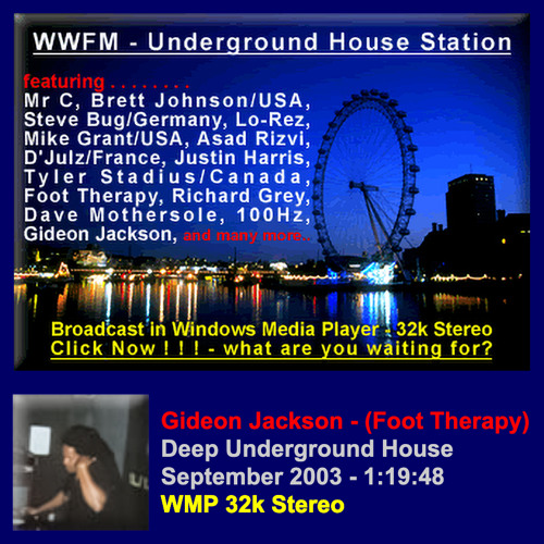 Gideon Jackson (Rescue Recordings), Worldwide FM, The Sunday Roast Radio Show, 28 Sep 2003
