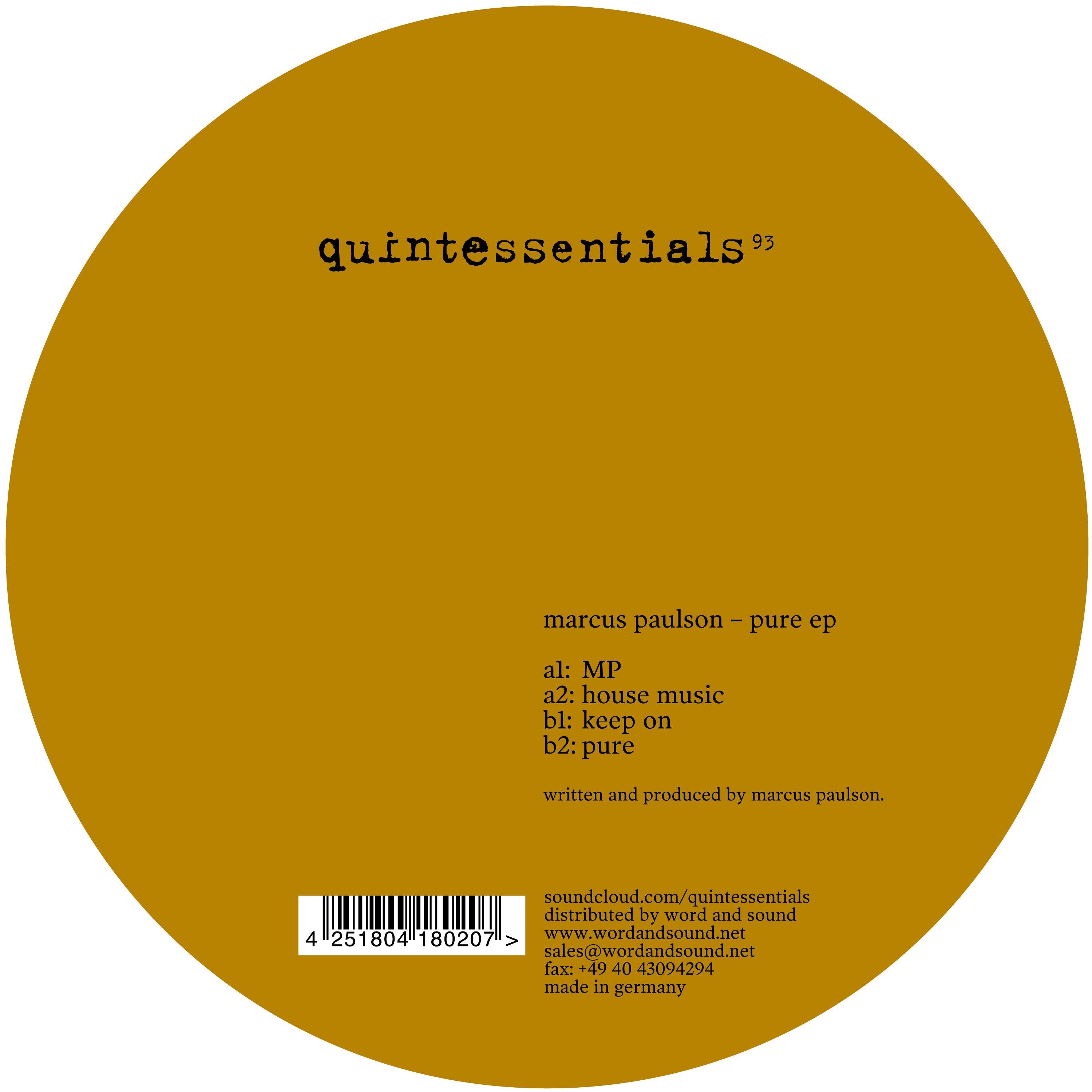PREMIERE: Marcus Paulson - House Music [Quintessentials]