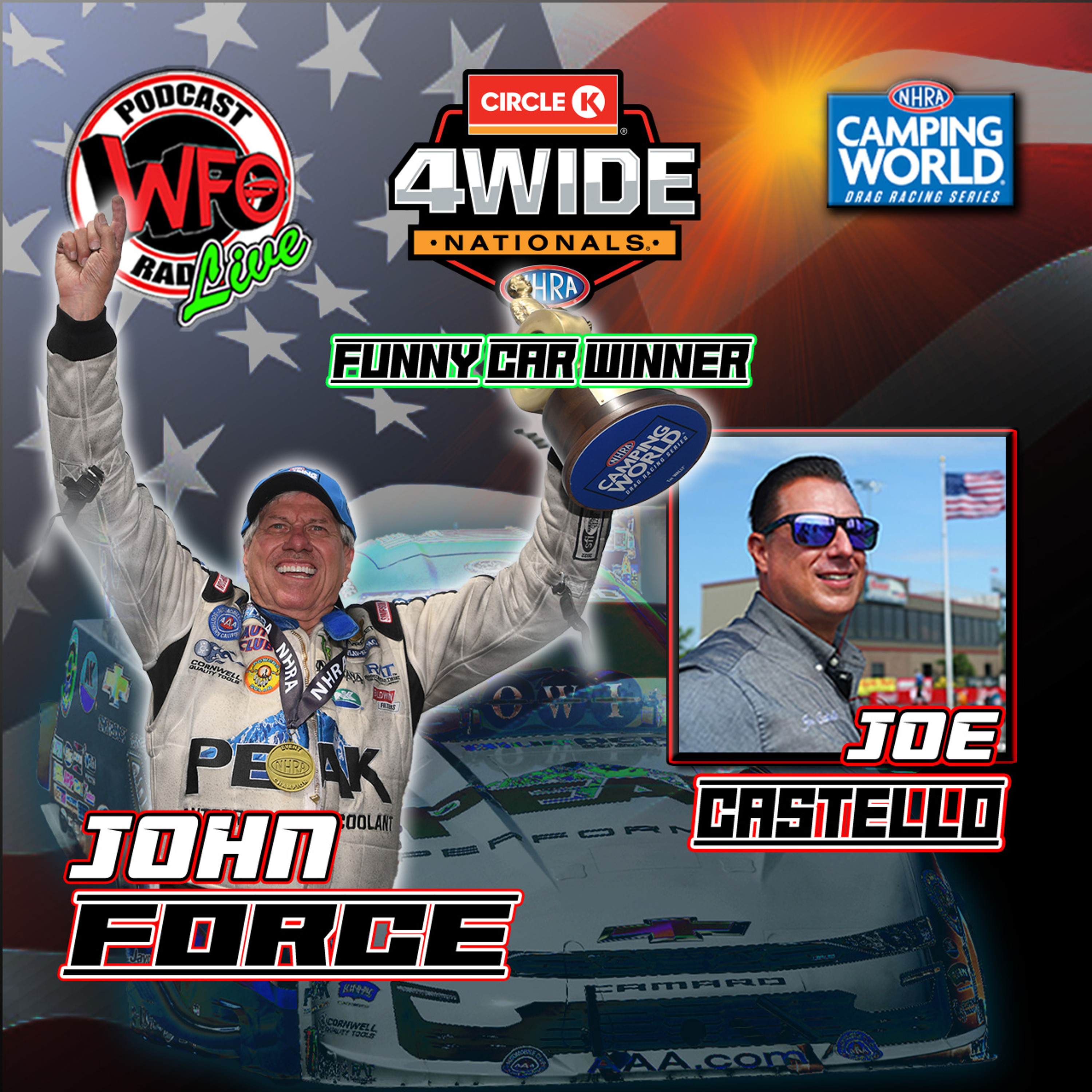John Force - Funny Car Winner - Circle K 4 Wide NHRA Nationals 5/5/2022
