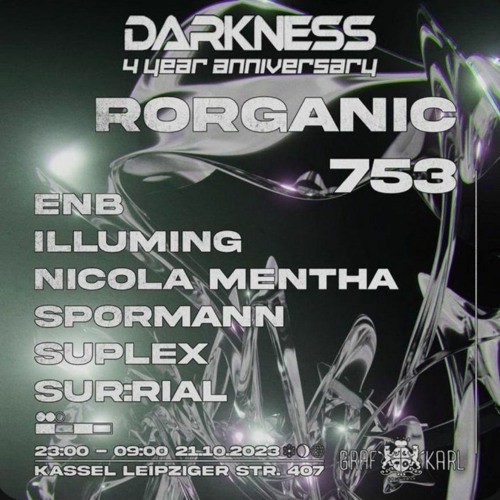 ENB @ Darkness w/ Rorganic & 753 (21.10.2023) Graf Karl, Kassel (CLOSING SET)