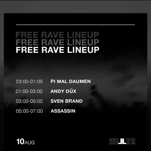 Free Techno Rave@Bellini Mainz 2024-08-11