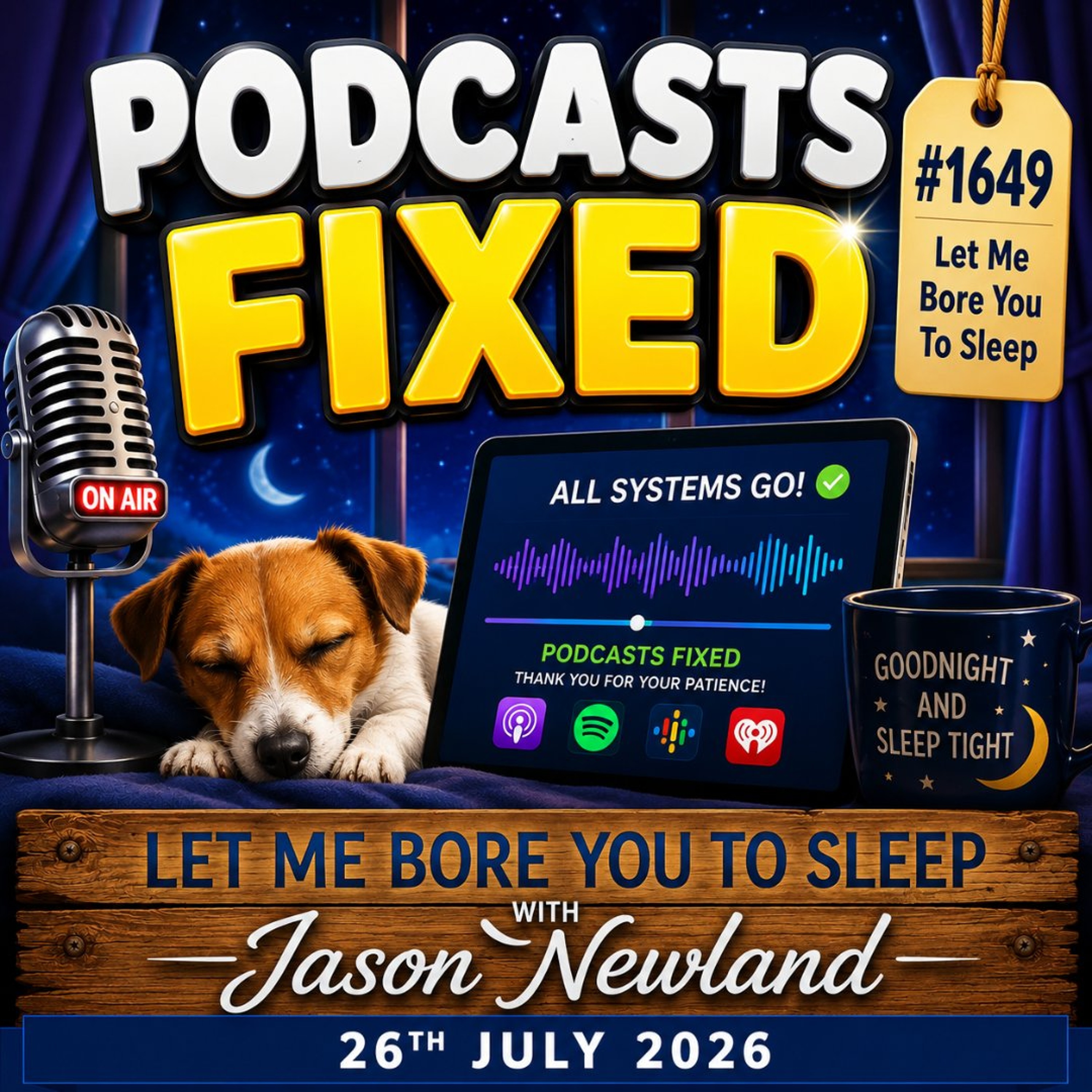 (Long Music) Podcasts Fixed  #1649 Let Me Bore You To Sleep  26th July 2026 episode artwork