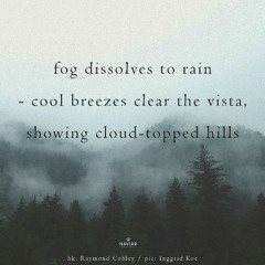 fog dissolves to rain (Naviarhaiku 586 )