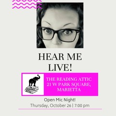 Live reading at The Reading Attic on Oct. 26