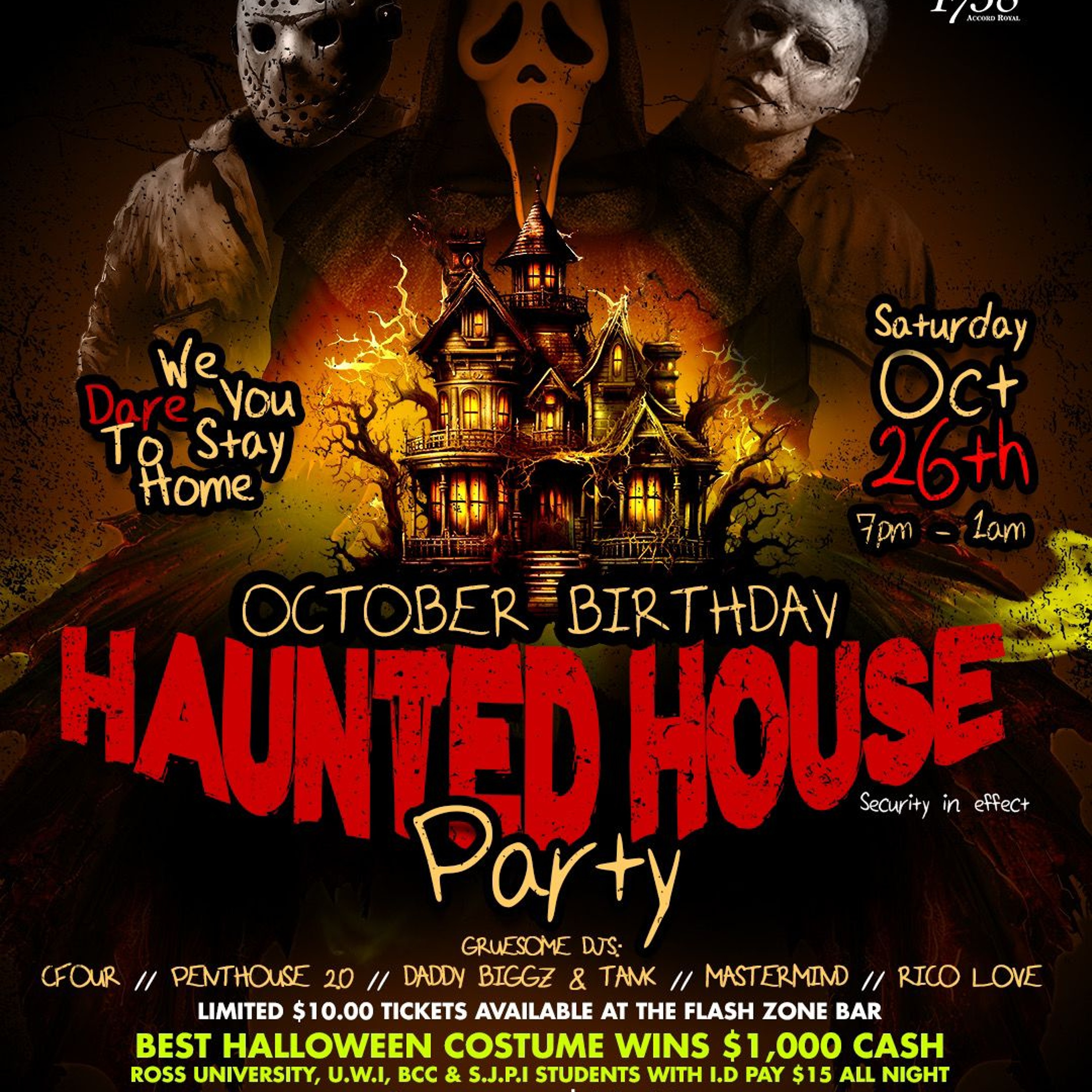 October Birthday Party Haunted House (Live Audio) (Raw).