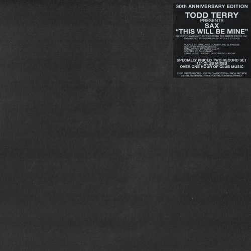 FCE-04 / Todd Terry Presents Sax - This Will Be Mine (Record Store Day 2021)