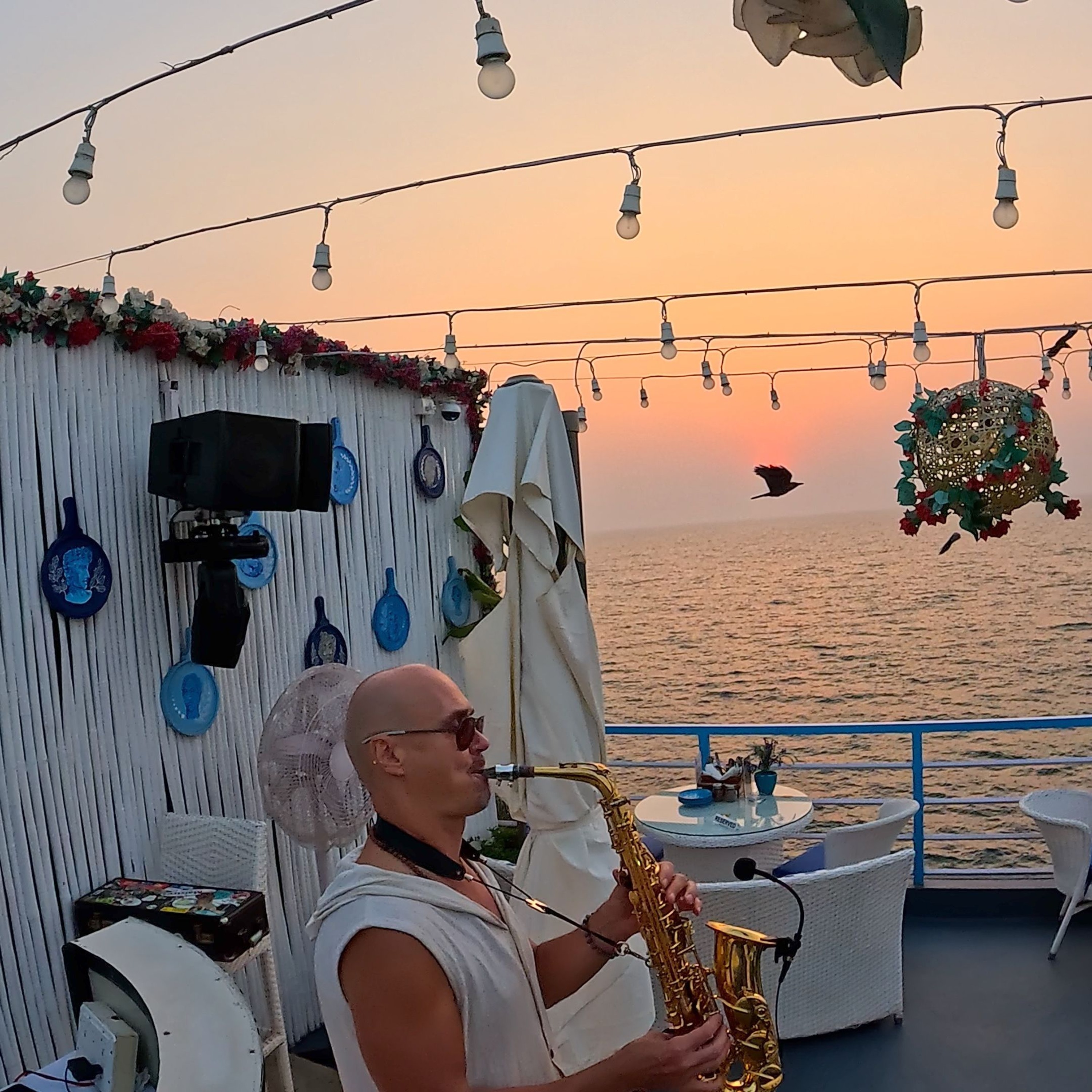 Syntheticsax & DJ Cletus Fernandes -  Live from Purple Martini GOA (Location Terrace) Sunset time Sundowner