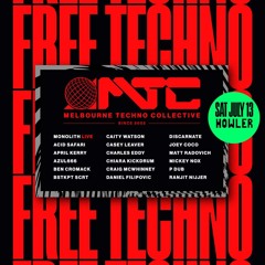 Matt Radovich Djing at MTC FREE TECHNO in the Garden Bar at Howler July 2024