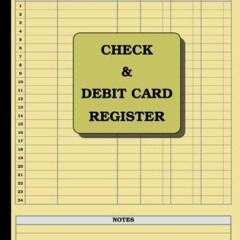 Download Check and Debit Card Register: 110 pages (cream paper): size = 8.5 x 11 inches (double-si
