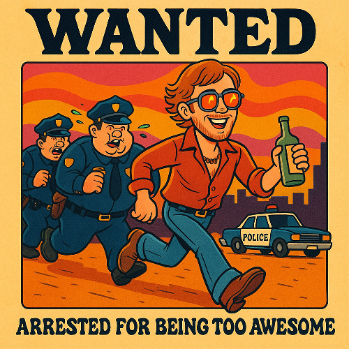 Arrested for being too awesome!