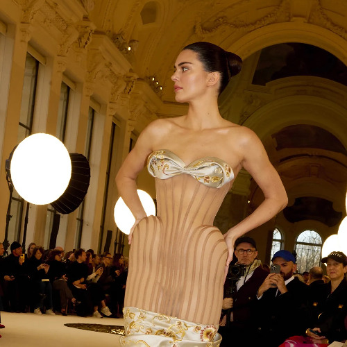 schiaparelli brown dress Schiaparelli Chocolate Brown Sculpted Hooded Dress with Gold Surrealis –  LUXE LIVING FASHIONS