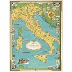 (PDF/DOWNLOAD) Chase 1944 Pictorial Map Italy Vatican City Large Wall Art Print Canvas